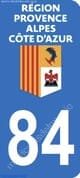 Logo departamento Vaucluse 84 matrícula Francia