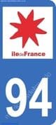 Logo departamento Val-de-Marne 94 matrícula Francia