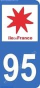 Logo departamento Val-d'Oise 95 matrícula Francia