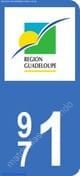 Logo departamento Guadeloupe 971 matrícula Francia