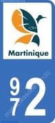 Logo departamento Martinique 972 matrícula Francia
