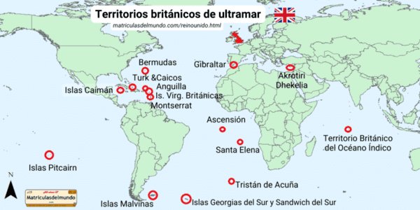 Map of British Overseas Territories