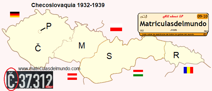 mapa por regiones de checoeslovaquia primera guerra mundial 1932