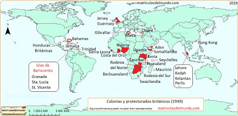 Map of UK colonies and protectorates worldwide