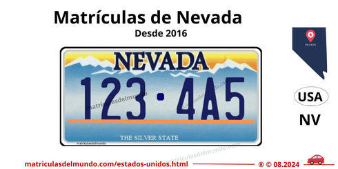 Matrícula de coche de Estados Unidos - Nevada