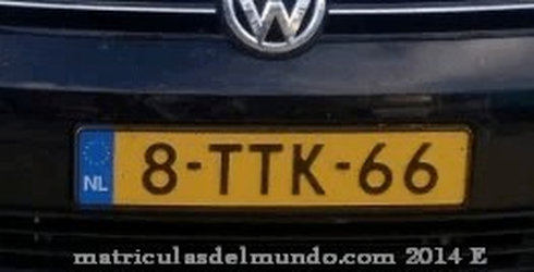 Matrícula de coche de Holanda