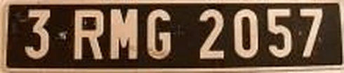 Matrícula de coche de Mali actual con código RMM