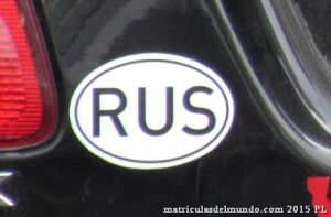 código de identificación internacional de Rusia con letras RUS