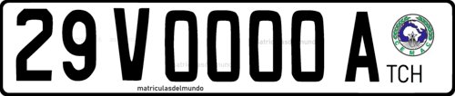 Matrícula de coche de Chad actual en África
