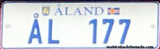 Matrícula de coche actual de Islas Aland
