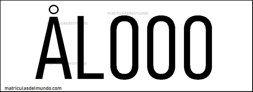 Old 1923 car license plate of the Åland Islands