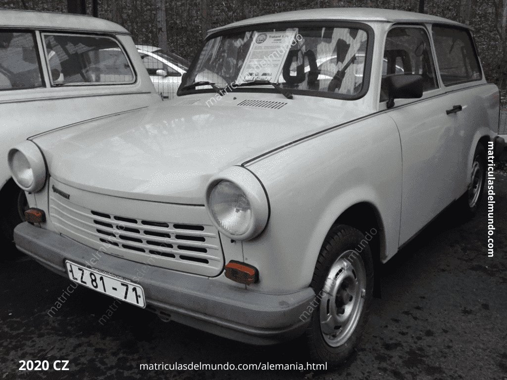 Old Trabant with license plate of the German Democratic Republic DDR