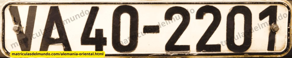 East German Army car license plate