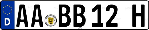 Historisches Fahrzeugkennzeichen Deutschland mit H am Ende Historisches Fahrzeugkennzeichen Deutschland mit H am Ende