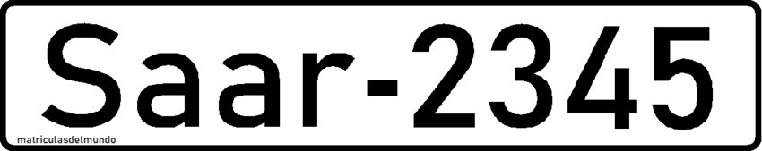 Matrícula de coche del Protectora del Sarre en 1923