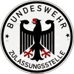 Siegel auf deutschen Militärkennzeichen mit Bundeswehr-Logo Siegel auf deutschen Militärkennzeichen mit Bundeswehr-Logo