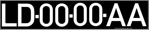 Angola license plate used until 2021