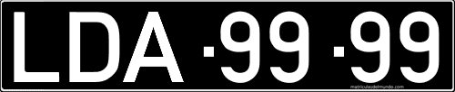 Old Angola license plate from Luanda