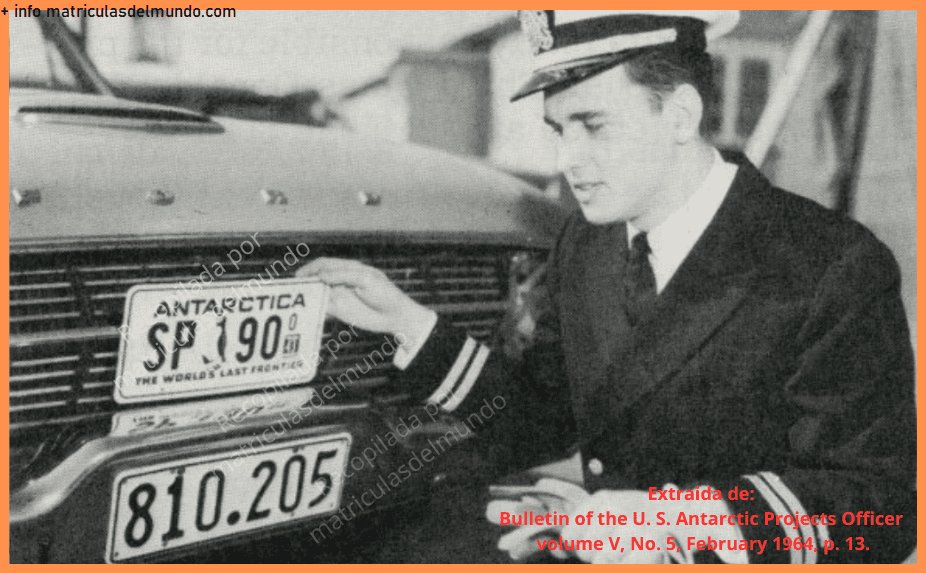 Souvenir car license plate from Antarctica Antarctica car license plate as a souvenir