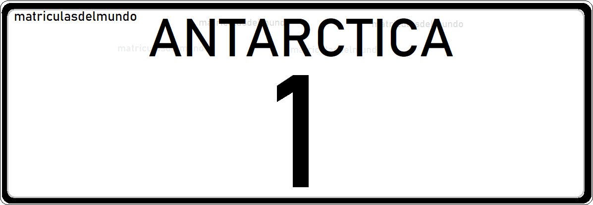 Antarctica car license plate