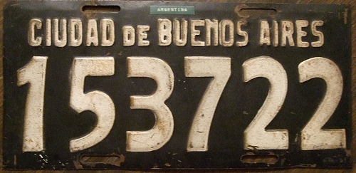 matricula auto argentina antigua