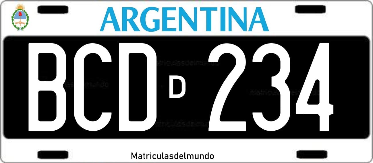 Ejemplo de patente de Argentina con fondo negro duplicada con letra D