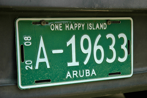 Matrícula de coche de Aruba de 2008