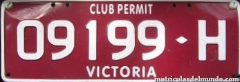 Matrícula de vehículo histórico de Victoria 09199H