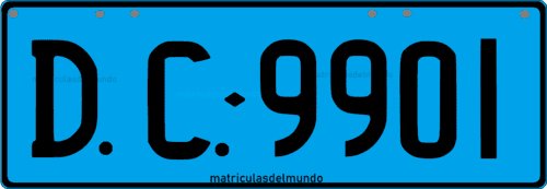 Australian diplomatic license plate DC9901