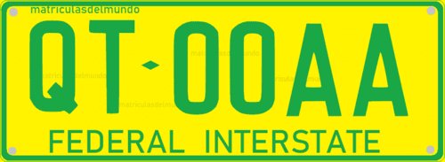 Old Australian federal transport license plate QT00AA