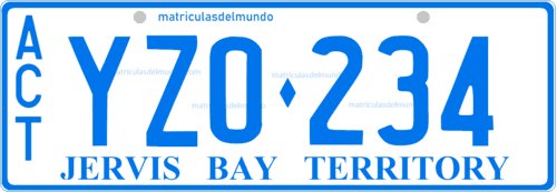 Old Jervis Bay license plate YZO234