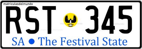 South Australia license plate from 1981 to 2009