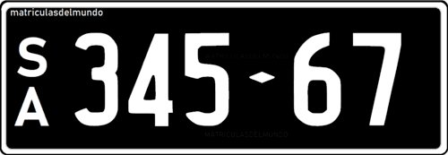 South Australia license plates from 1930 to 1967 - 34567 SA