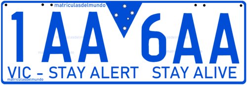 Old Victoria license plate 1AA6AA