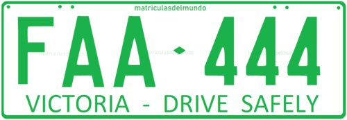 Victoria license plate Drive Safely Australia