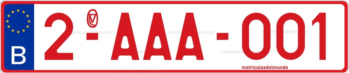 Primera matrícula de la segunda serie de Bélgica, 2-AAA-001