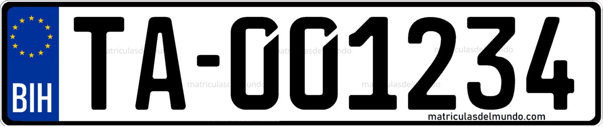 Bosnia taxi license plate TA