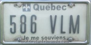 Matrícula de coche actual de Québec