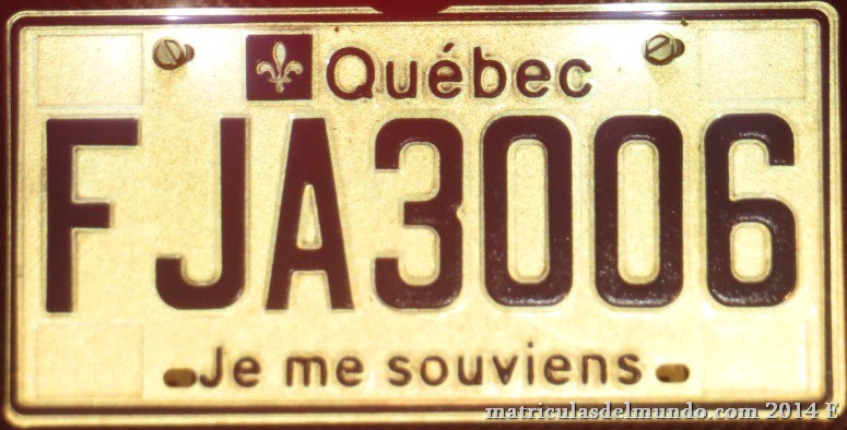 Matrícula comercial de Québec con la letra F
