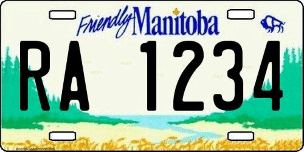 Imagen de matrícula del Manitoba reservada para áreas remotas