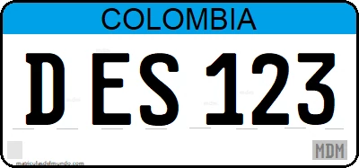 Patente carro diplomatica colombiana