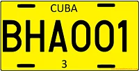 matricula ejemplo antigua de Cuba / Old cuban license plate