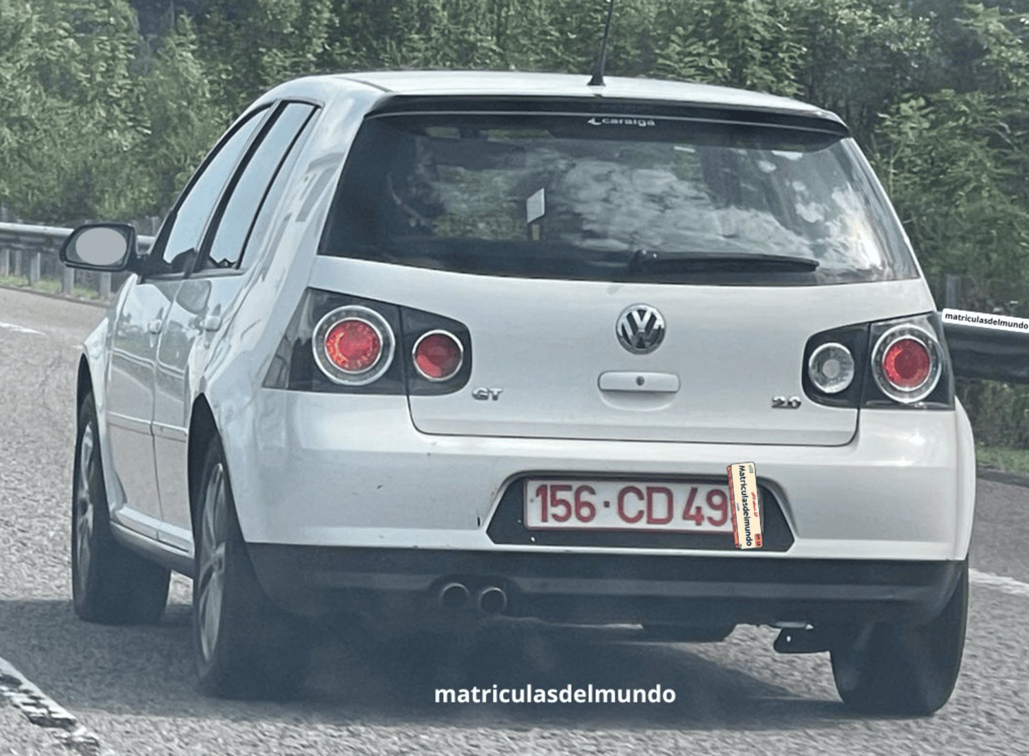 Matrícula de Volkswagen Golf