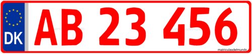 matricula roja de Dinamarca para bicis