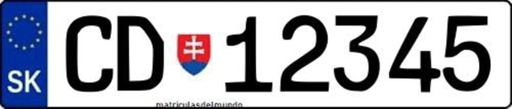 Matrícula diplomática CD de Eslovaquia desde 2025