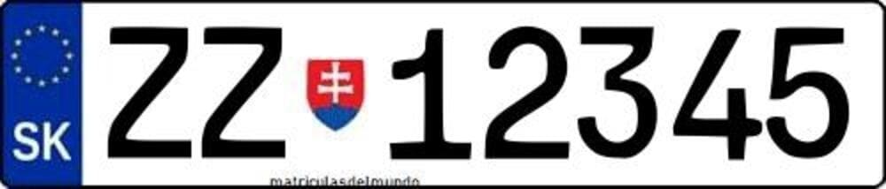 Matrícula diplomática ZZ de Eslovaquia para personal técnico extranjero