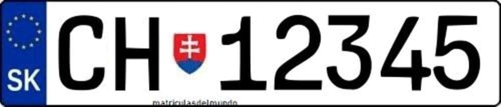 Matrícula diplomática CH de Eslovaquia desde 2025
