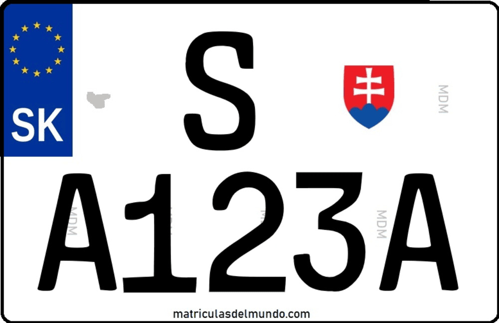 Matrícula de competición de Eslovaquia con letra S para coches de rally