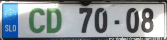 Matrícula de coche de Eslovenia del cuerpo diplomático