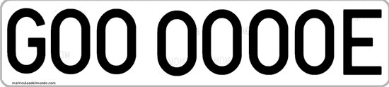 Matrícula del gobierno de Estados Unidos para sus coches utilizados en Rota matricula americana militar de coche del gobierno en Rota de ejemplo con letra G